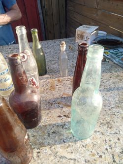 Vintage antique bottles all kinds.