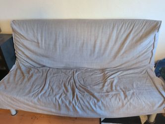 Gray Fabric Futon Sofa Bed