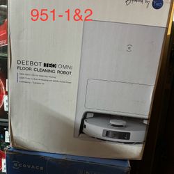 ECOVACS DEEBOT TEO OMNI Robot Vacuum and Mop Combo, Auto Self-Emptying, Auto Mop Cleaning, Hot Air Drying, 6000Pa Suction, OZMO TURBO Deep Mopping wit