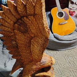 Large Eagle Wood Carving statue.