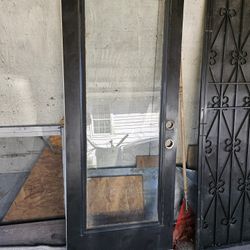 32" exterior door and metal burglar