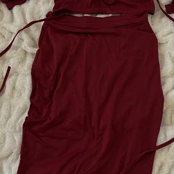 Sexy 2 Piece Drop Skirt Set 