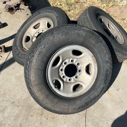 8 Lug GMC Chevy Wheels & Tires Set Of 4