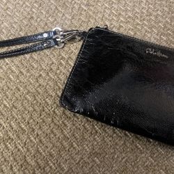 Cole Hahn patent Crinkle Leather Wristlet Zipper Purse