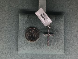 Special 14Karat White Gold Pave Cross