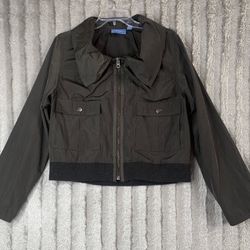 Simply Vera Vera Wang Womens Full Zip Jacket Size M Green $25.00