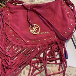 Michael Kors Suede Fringed Shoulder Bag