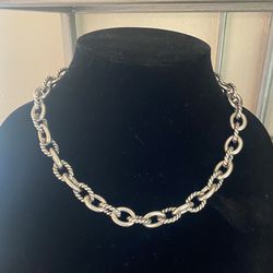 Carolyn Pollack Relios Sterling Silver Rope Link Necklace