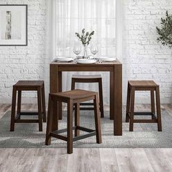 Benton 5-piece Mahogany Counter-height Dining Table Set 9925