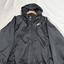 Black Nike Windbreaker Zip-Up Jacket (L)
