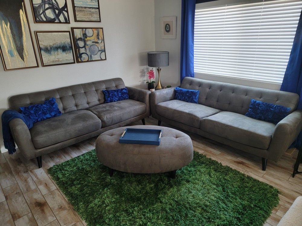 Mid Century Modern Couches And Ottoman for Sale in Scottsdale, AZ OfferUp