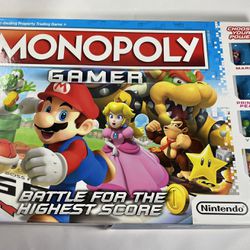 Nintendo Monopoly Super Mario Gamer Edition Character Family Board Game Hasbro