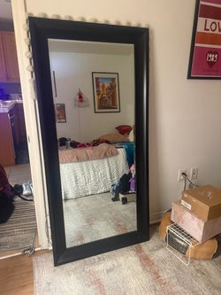 Large Black Framed Floor Mirror