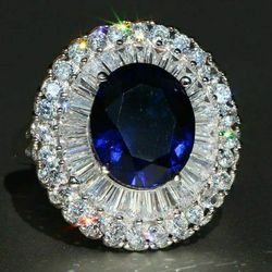 Brand NEW, BLUE Gemstone Ring For Women Jewelry 