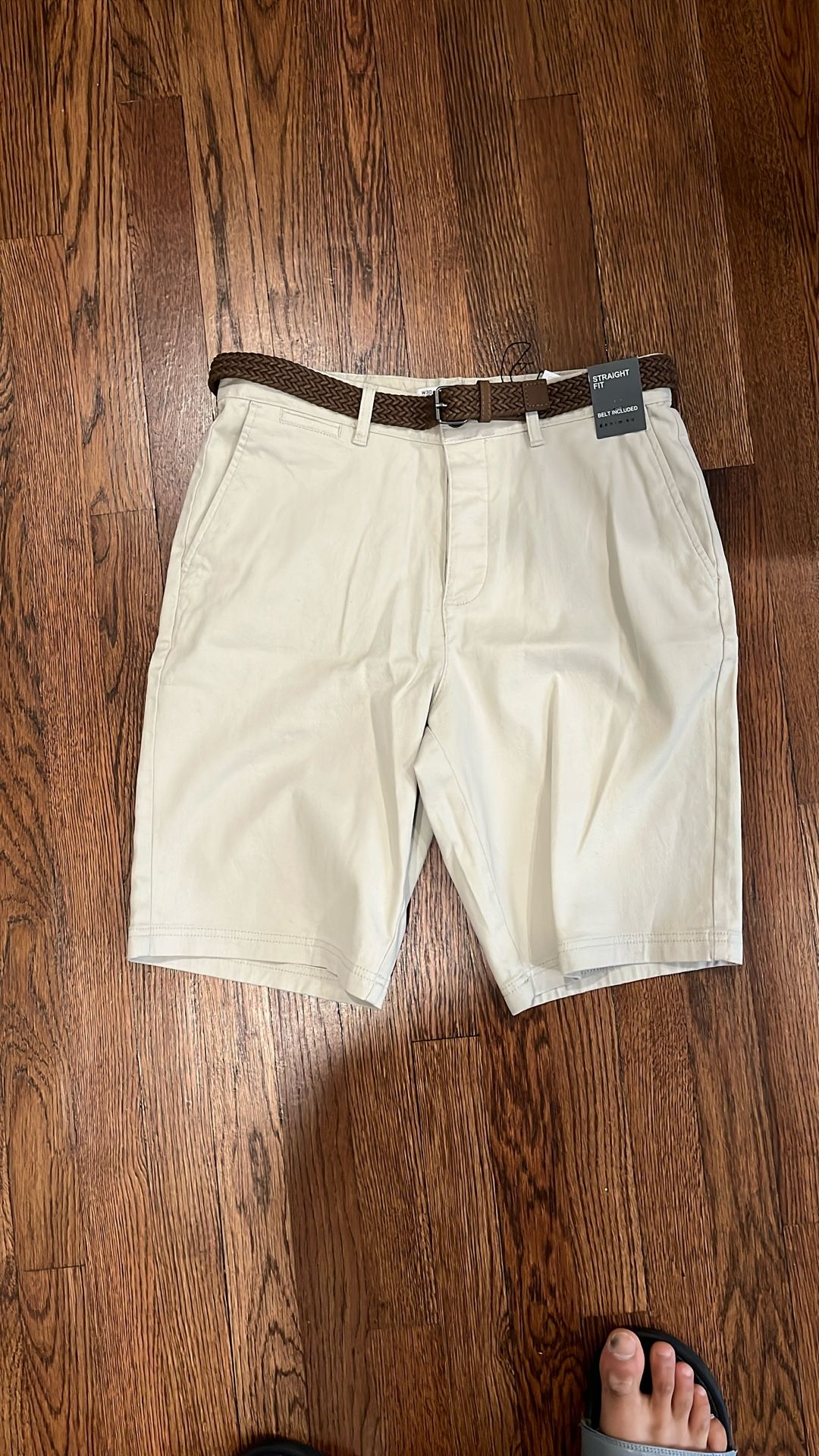 Khaki Shorts with Belt