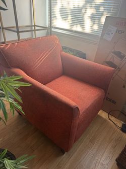 Orange armchair