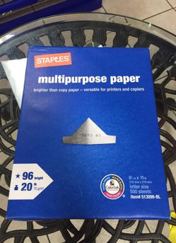 STAPLES multipurpose paper