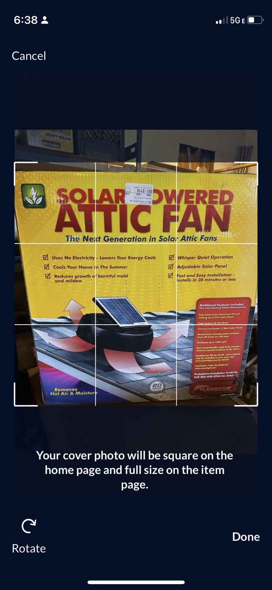Solar Powered Attic Van