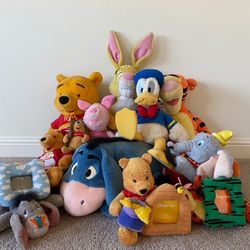 Huge Lot Vintage Disney Stuffed Animals