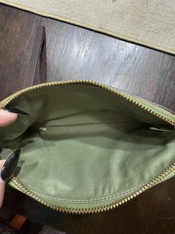 Small Zip Pouch Clutch Olive Green