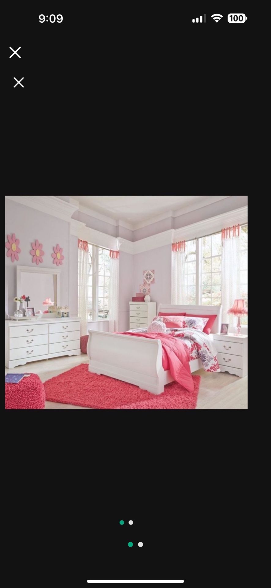 Ashley Full Bed Dresser/Mirror/Nightstand MATTRESS INCLUDED $850