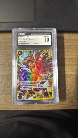 CGC 10 Monkey D. Luffy One Piece Secret Rare OP10-118
