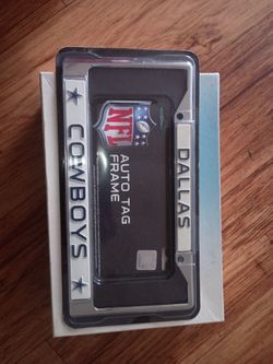 Dallas cowboys license plate frame chrome. New