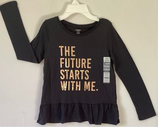 Carter’s Black Long Sleeve Top for Girls Sz 10/12 y.o