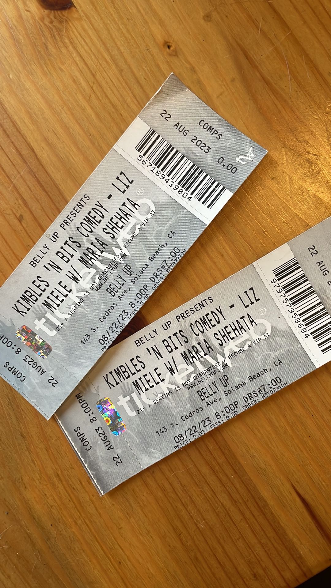Belly Up Comedy Show Tickets Aug 22