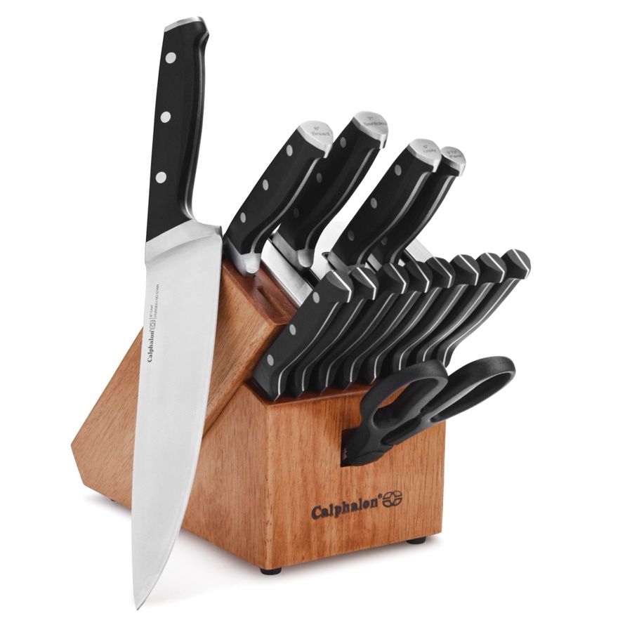 Calphalon Classic Self-Sharpening 15-pc. Cutlery Knife Block Set Brand New