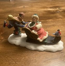 Christmas Village Pushing Sled