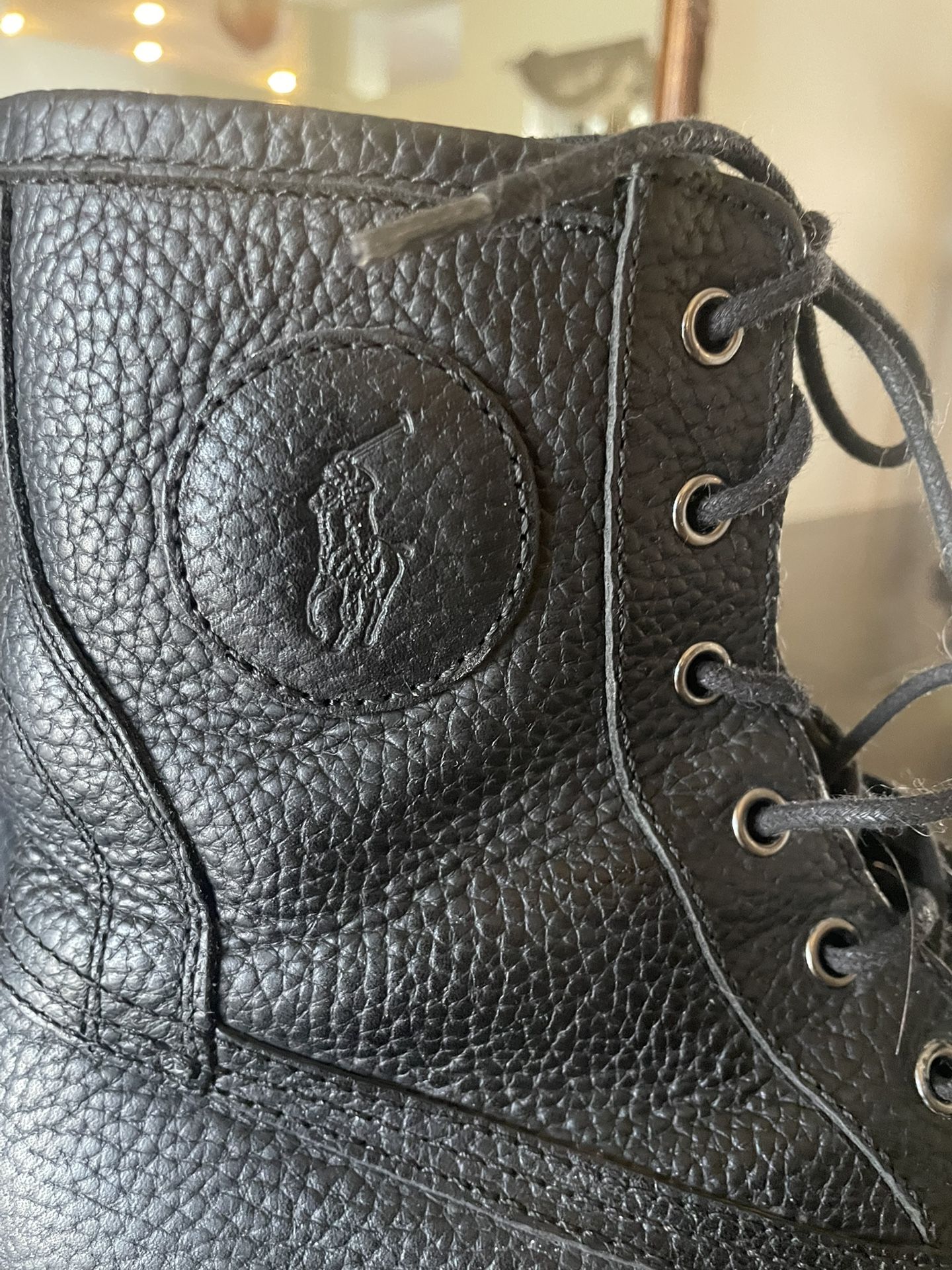 Men’s Waterproof Leather Ralph Lauren Polo Boots Size 10