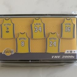Los Angeles Lakers The 2000s Pin Set Rare Kobe Shaq Gasol Chick Hearn NBA LA Basketball Gift Lebron KD Curry Yellow Purple Collectible Dodgers Sports