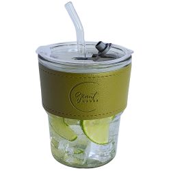 13oz Avocado Green Glass Tumblers