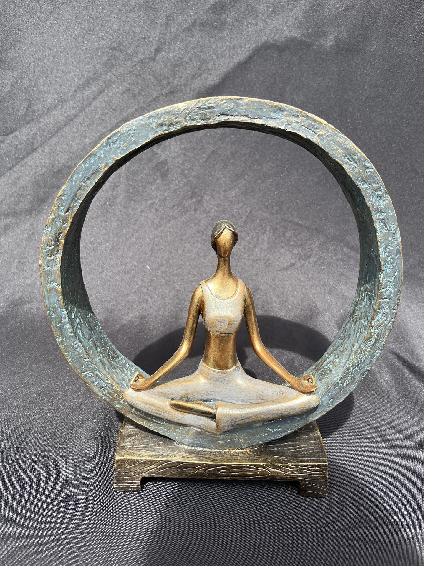 Yoga Meditation Circle Woman Pose Decorative Object