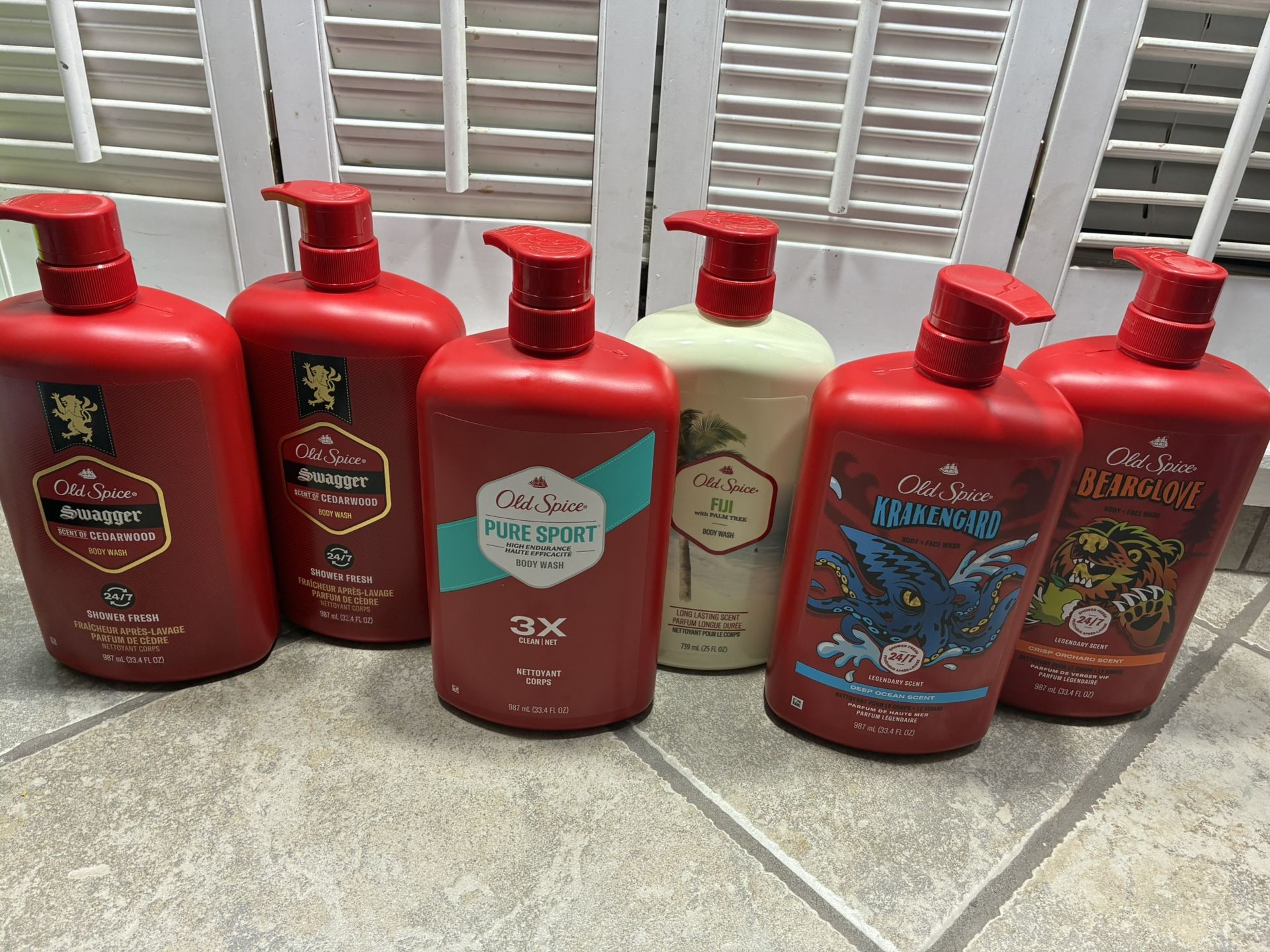 New! Mens Old Spice Bodywash Bottles