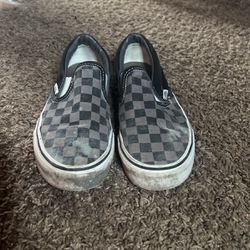 Classic slip on black Pewter Checkerboard 