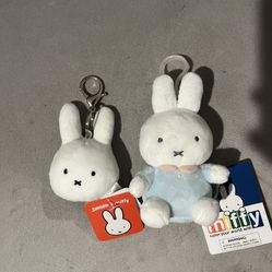 Miffy And Smoko & Miffy Plush Keychains (look In Description For Details)