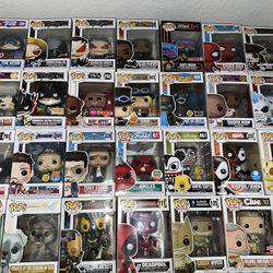 Funko Pops! Exclusives, Chase, Glow, Commons, Damaged