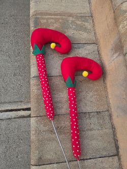 Great american Christmas Elf Leg Yard Stakes Set of 2