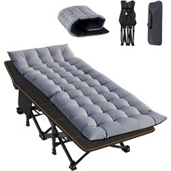 Outdoor Folding Camping Cot with Carry Bag For Adults