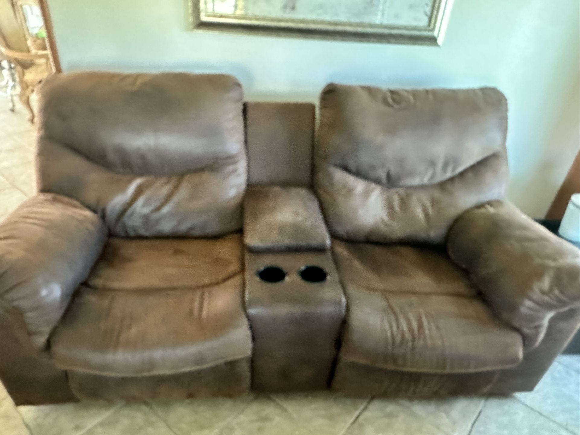Microfiber Recliner Sofá