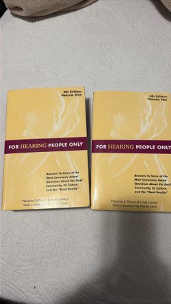 For hearing people books volumes one and two