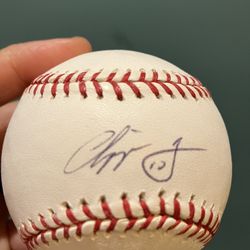 Chipper Jones Signed Baseball With Crazy Coa 