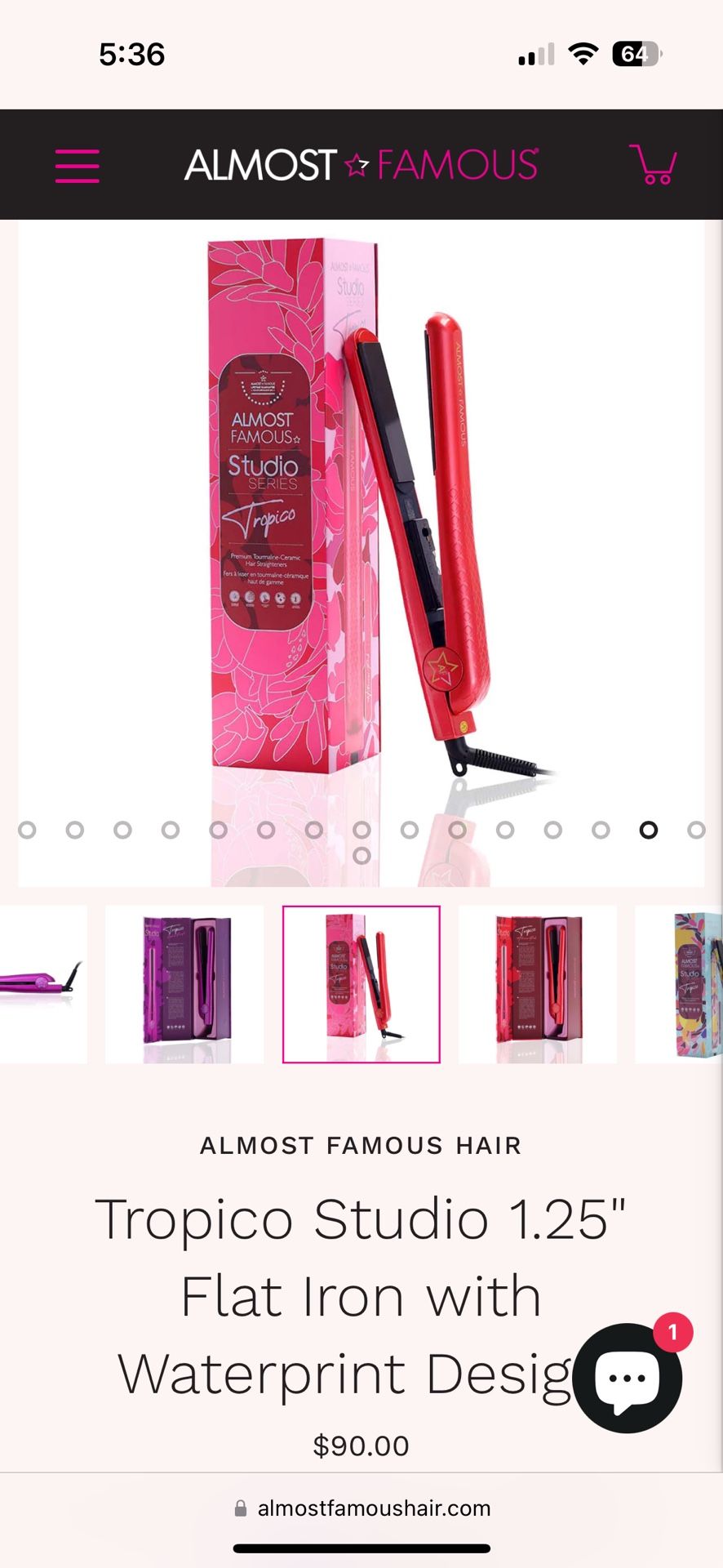 Almost Famous hair straightener