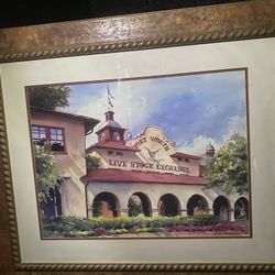 Fort Worth Stockyards Heritage and Landmarks Signe Paintings By Renowned artist Maris Shepherds Signed Paintings