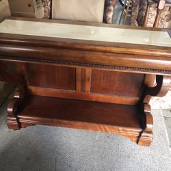 Antique Marble Buffet Table