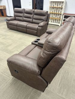 NEW RECLINING SOFA AND LOVESEAT, INCLUDING FREE DELIVERY ORDER HERE PAY UPON ARRIVAL