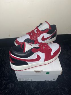 Air Jordan 1 Low White Red Black Size 12