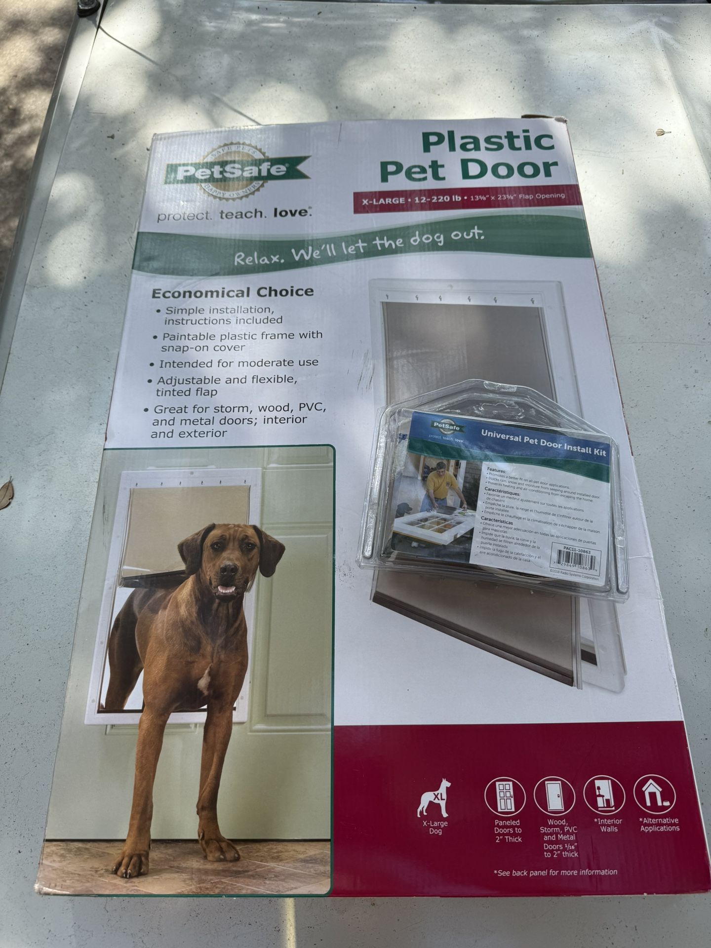 XL PetSafe Pet Door With Install Kit Included (BRAND NEW - NEVER USED)
